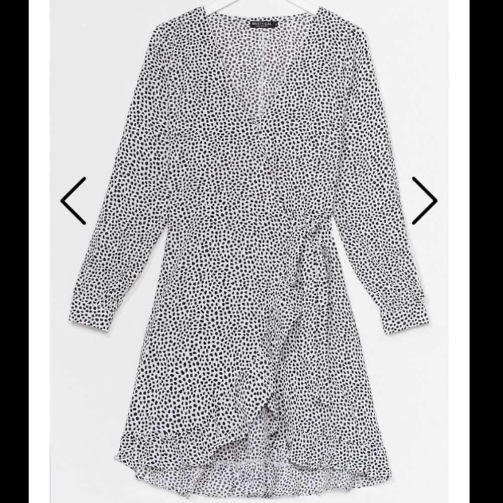 Spotty wrap dress NASTY GAL